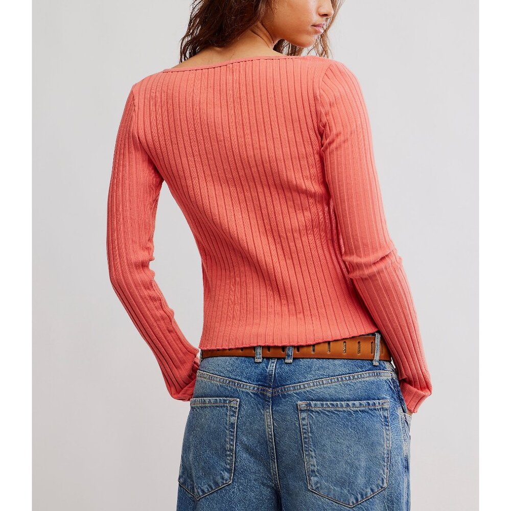 FREE PEOPLE Tilly Long Sleeve / Crabapple - Picture 2 of 6